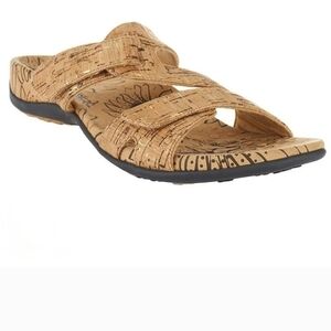 Vionic Lauren Cork Tan Orthotic Sandals, Womens Sz 8, Boho, Vacay, Beachy